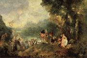 Jean-Antoine Watteau Embarkation from Cythera Sweden oil painting artist